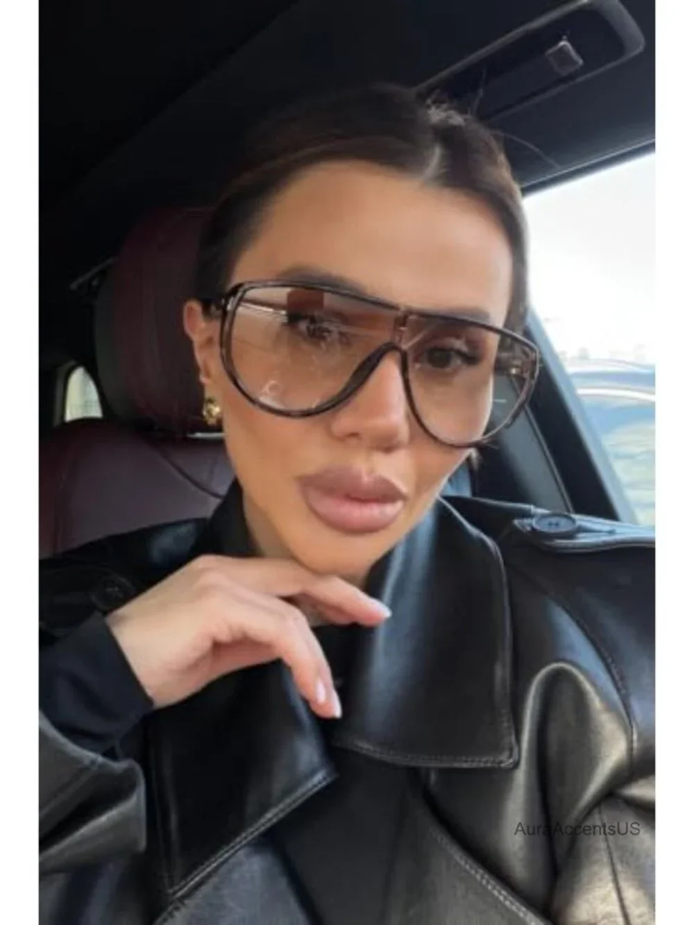 Oversized Aviator Sunglasses Women Retro Pilot Full-Frame UV400